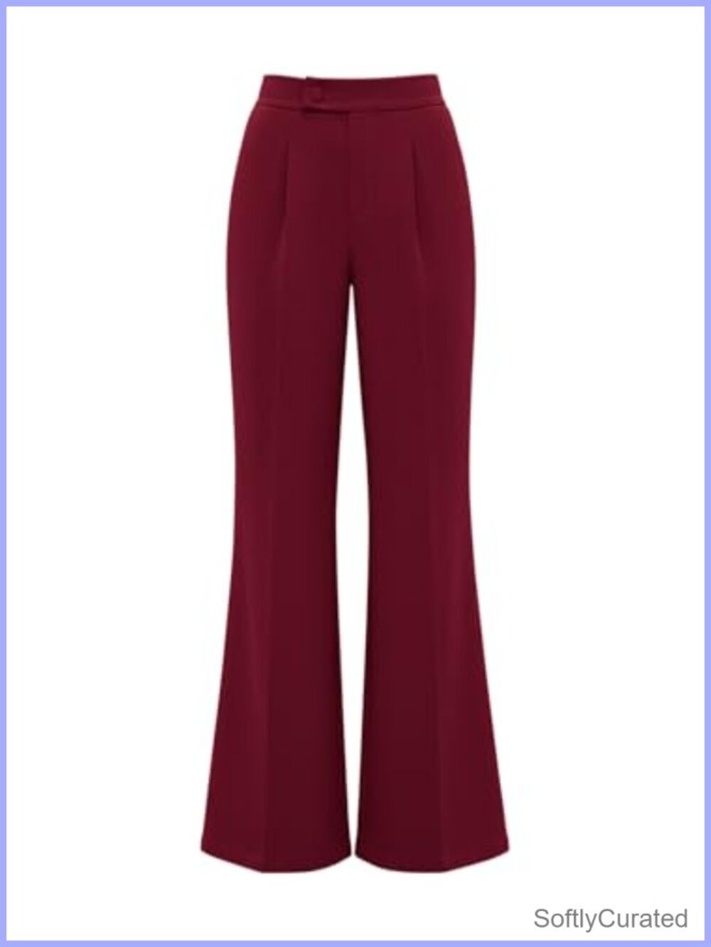 Women's High Waisted Wide Leg Pleated Trousers Flare Palazzo Business Casual